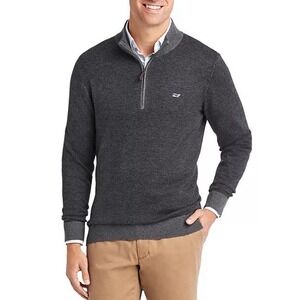 Vineyard Vines Sweater Mens Gray Hamilton 1/2 Zip‎ Pullover Whale Size XXL